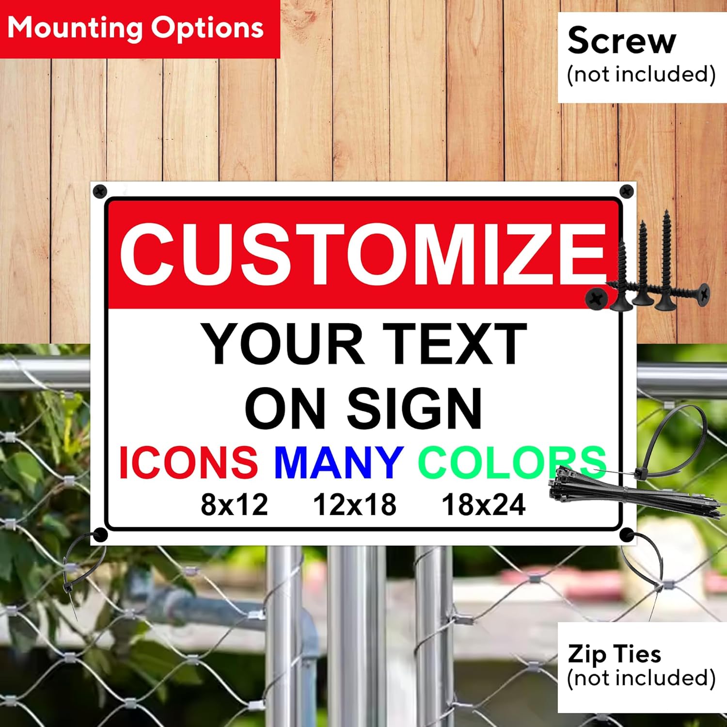 Custom Signs for Outside - Personalized Metal Signs for Outdoors, Home, Airbnb, Office, 8x12 Inch Custom Metal Sign Rust Free, UV Protected, Waterproof and Easy to Install - Made in USA