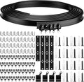 Jetec Curtain Tracks Ceiling Flexible Curtain Track Bendable Rail Curved Wall Mounted for Living Room Bedroom Divider Rod RV(5 Meter/ 16.4 Feet,Black)