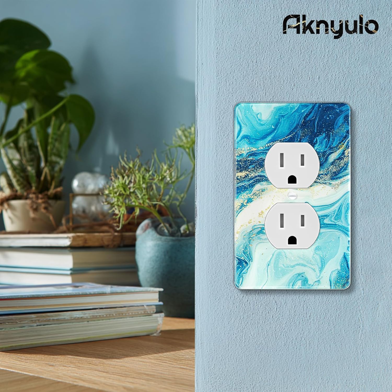 Elegant Marble Bedroom Acrylic Outlet Covers Durable Light Switch Plates Acrylic Wall Plate Decorative Wall Outlet Cover Wall Plates For Electrical Outlets