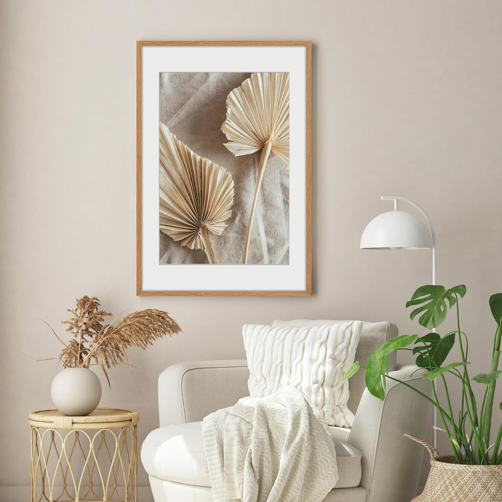 20x30 Picture Frame, Rustic Wood 20 x 30 Poster Frames for Wall, Oak Wood Picture Frames 20 by 30 with Real Glass, 20x30 Frame Matted for 16x24, Large Wooden Photo Frame 20x30 Inch, Oak Color, 1 Pack