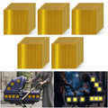 Non Fading Yellow Reflective Stickers 3 inch X 3 inch, Outdoor Waterproof High Visibility Warning Safety Adhesive Reflector Tape (50 Pcs)