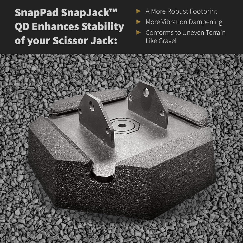 SnapPad SnapJack® QD (Pack of 2) | Two-Point Trailer Jack Stands Featuring 5.5" Metal Foot | Adds 61% Additional Surface Area, 3.79 lbs. Per Pad & 7.25" Total Width | Must-Have RV Accessories