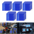 Non Fading Blue Reflective Stickers 2 inch X 2 inch, Outdoor Waterproof High Visibility Warning Safety Adhesive Reflector Tape (50 Pcs)