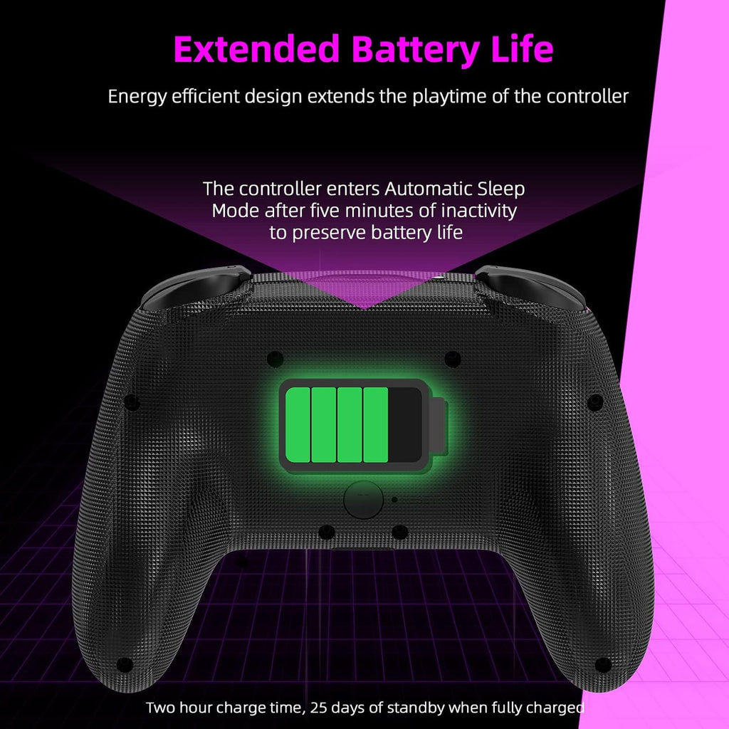 NexiGo Wireless Controller (No Deadzone) for Switch 2 and Switch, Bluetooth Controllers for Nintendo Switch with Vibration, Motion, Turbo and LED Light (Cosmic Nebula)