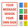 Custom Sign Outdoor Metal Vertical, Personalized Metal Sign for Parking, Gate, Delivery, Garage, Weatherproof Customized Signs for Outside, Make Your Own Signs Custom(12x8 Inches)