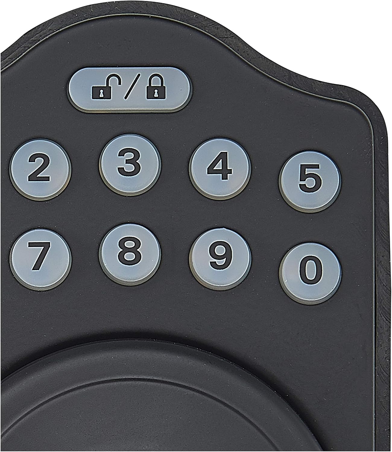 Amazon Basics Traditional Electronic Keypad, Keyless Entry Door Lock Deadbolt with Handle Set, Key Pad Front Door with Knob, Traditional Door Locks for Front Door, Door Handle, Matte Black, 6-Pack
