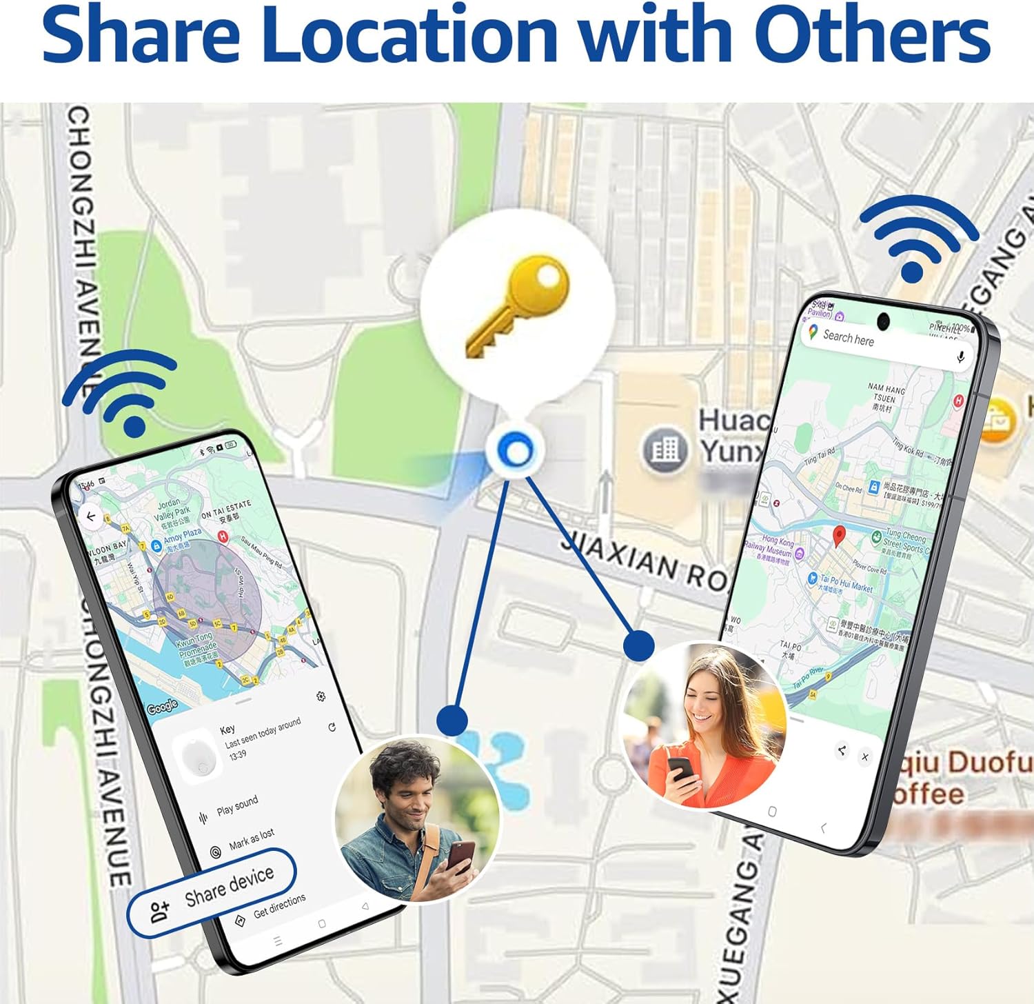 Smart Tags-4 Pack for Android Tracker Tags, Bluetooth Tracker, Work with Google's Find Hub App, Item Finder for Keys, Item Locator for Wallet, Suitcases (White&Black)