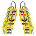 TRADESAFE Lockout Tagout Locks Set - 10 Yellow Loto Locks, Lockout Locks Keyed Different, 2 Keys Per Lock, OSHA Compliant Lock Out Tag Out Padlocks, Safety Padlocks for Electrical Lockout Tag Out Kits