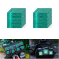 Non Fading Green Reflective Stickers 2 inch X 2 inch, Outdoor Waterproof High Visibility Warning Safety Adhesive Reflector Tape (20 Pcs)