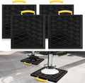 4 Pcs RV Jack Pads RV Leveling Blocks with Handle 12 x 12 x 1 Inch Heavy Duty Leveling Jack Pads Stabilizer Blocks for Truck Trailer Crane