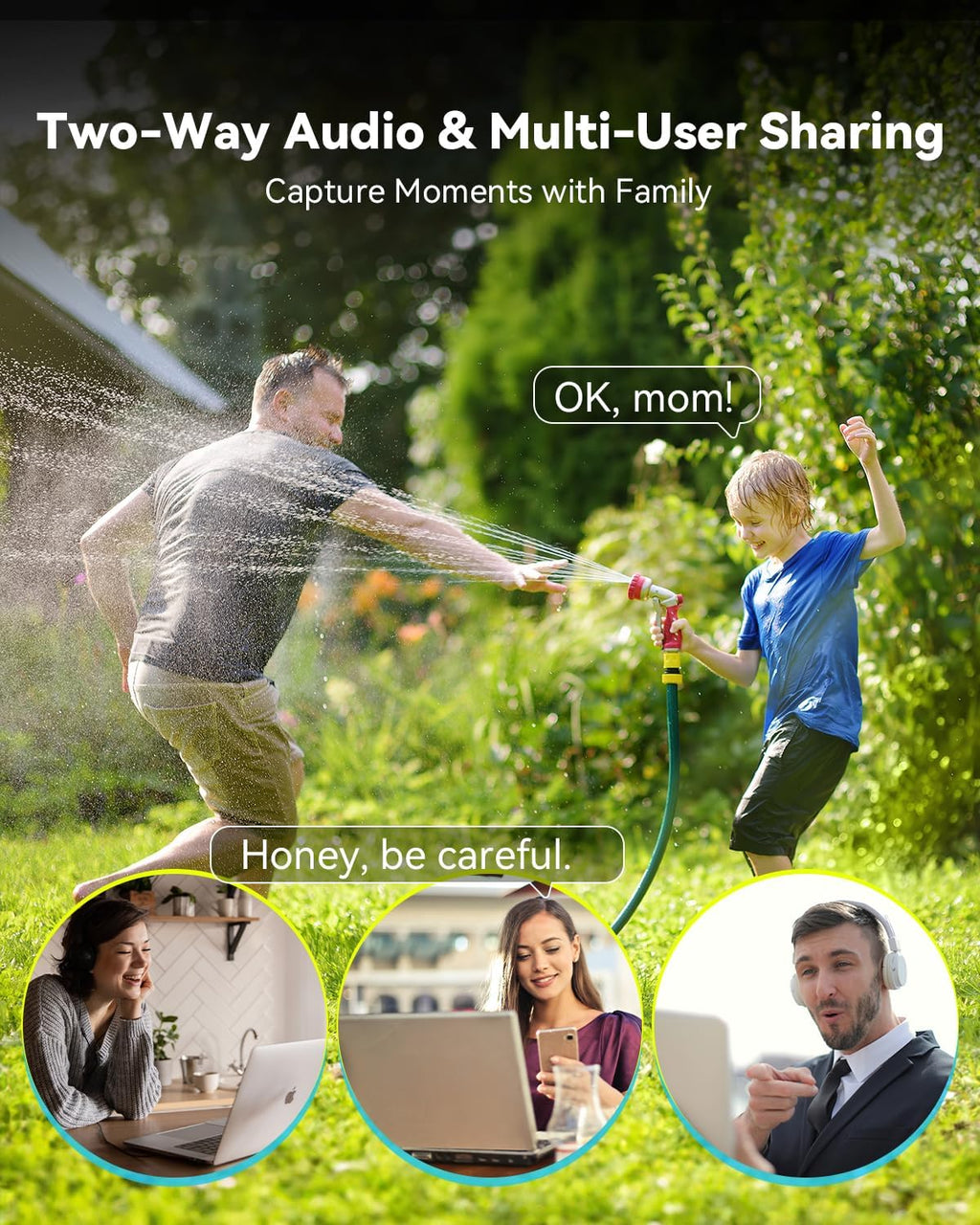 blurams 2K Security Camera Outdoor, Pan-Tilt Outdoor Camera Wired w/360° View, Motion Tracking, 2.4/5GHz WiFi 6, 2-Way Audio, Weatherproof, Free Person/Motion Detection, 24/7 Recording 2Pack
