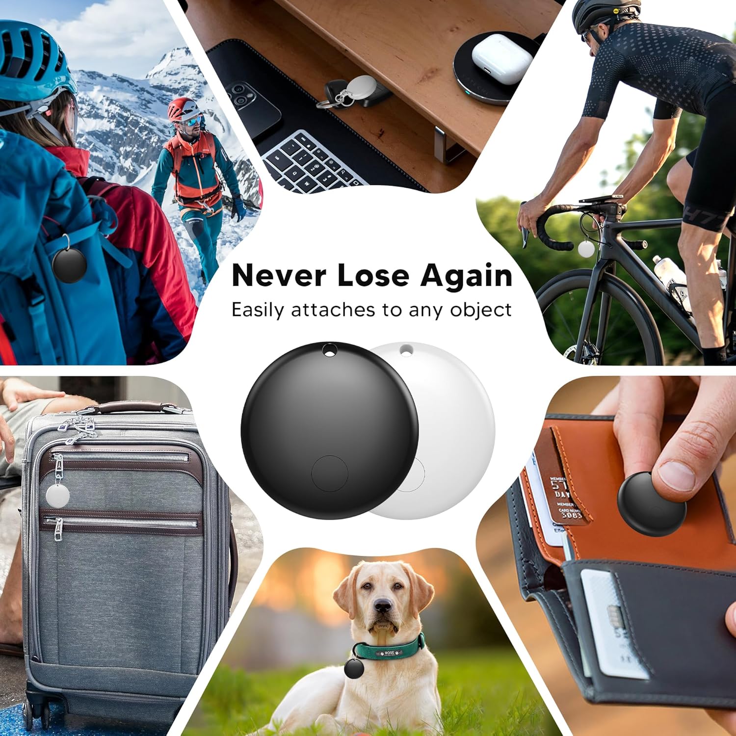 Tracker Tag for Android Smart Tag（Not for iOS） Tracker Tags-4 Pack Android Work with Google Find Hub App Key Finder Bluetooth Tracker Item Locator for Purse, Keys, Luggage, Backpack, Pets，etc.
