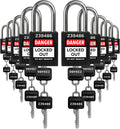TRADESAFE Lockout Tagout Lock Sets, 10 Black Keyed Alike Safety Padlocks, 2 Keys Per Lock, OSHA Compliant Loto Locks, for Lockout Tag Out Stations - Premium Grade