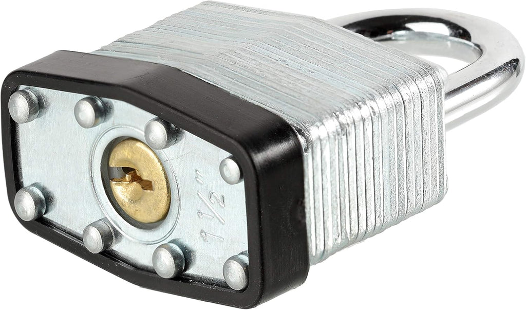 Lock, Laminated Steel Keyed Padlock, Keyed Alike Locks, Normal Shackle Padlock-Pack of 8