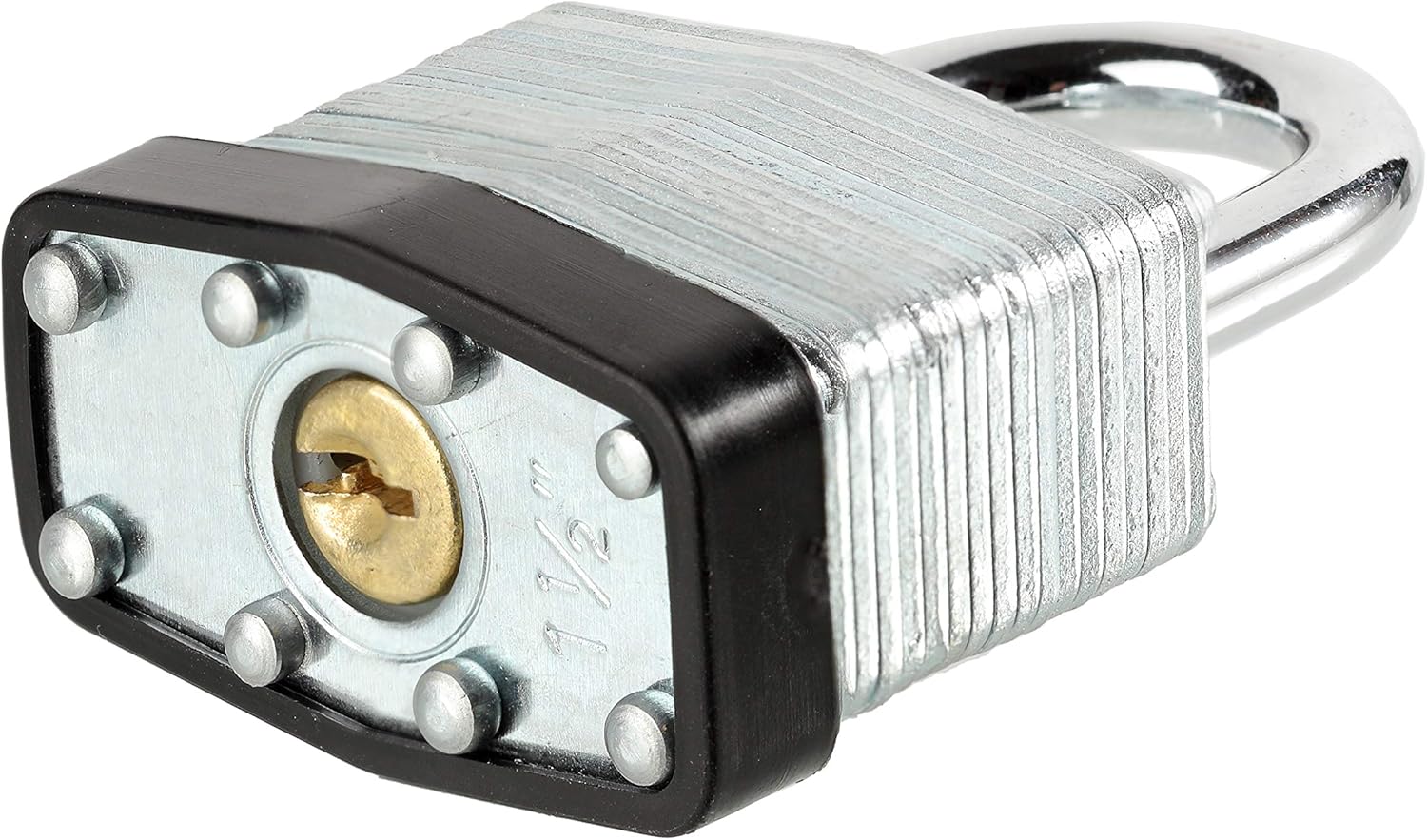 Lock, Laminated Steel Keyed Padlock, Keyed Alike Locks, Normal Shackle Padlock-Pack of 8