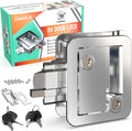 LATCH.IT Chrome RV Door Lock Replacement | Premium RV Door Handle & Camper Latch with 4 Keys | Trusted Trailer Lock for Travel Camper | Fits 2.75"x3.75" Holes | Travel Trailer Locks Replacement