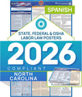 2026 North Carolina Labor Law Poster – Spanish – State, Federal, OSHA Compliant – Workplace Required Posting for Employees – Spanish Employment Poster – Folded & Unlaminated – Envelope Packed