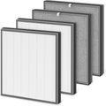 4 Packs HE400 Replacement Filter Compatible with Shark HE400 HE401 HE402 HE405 4 Fans Series Air Purifi-er HE401C, HE401NP, HE402C, UA415, Compare Part No. HE4FKBAS, HE4FKPET, HE4FKPETMB, HE4FKPRO