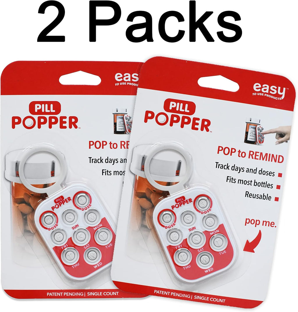 Pill Popper - Memory Aid Medication Dose Tracker (2 Pack)