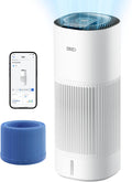 DREO Smart Evaporative Humidifier Large Room up to 1000ft², 800ml/h High Output Air Humidifiers for Bedroom, 10L, 50H Long Runtime with Precise Humidification for Plants, Home, Office, White, HHM774S