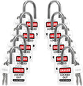 TRADESAFE Lockout Tagout Locks Set - 10 White Loto Locks, Keyed Alike Lockout Locks, 2 Keys Per Lock, OSHA Compliant Lock Out Tag Out Padlocks