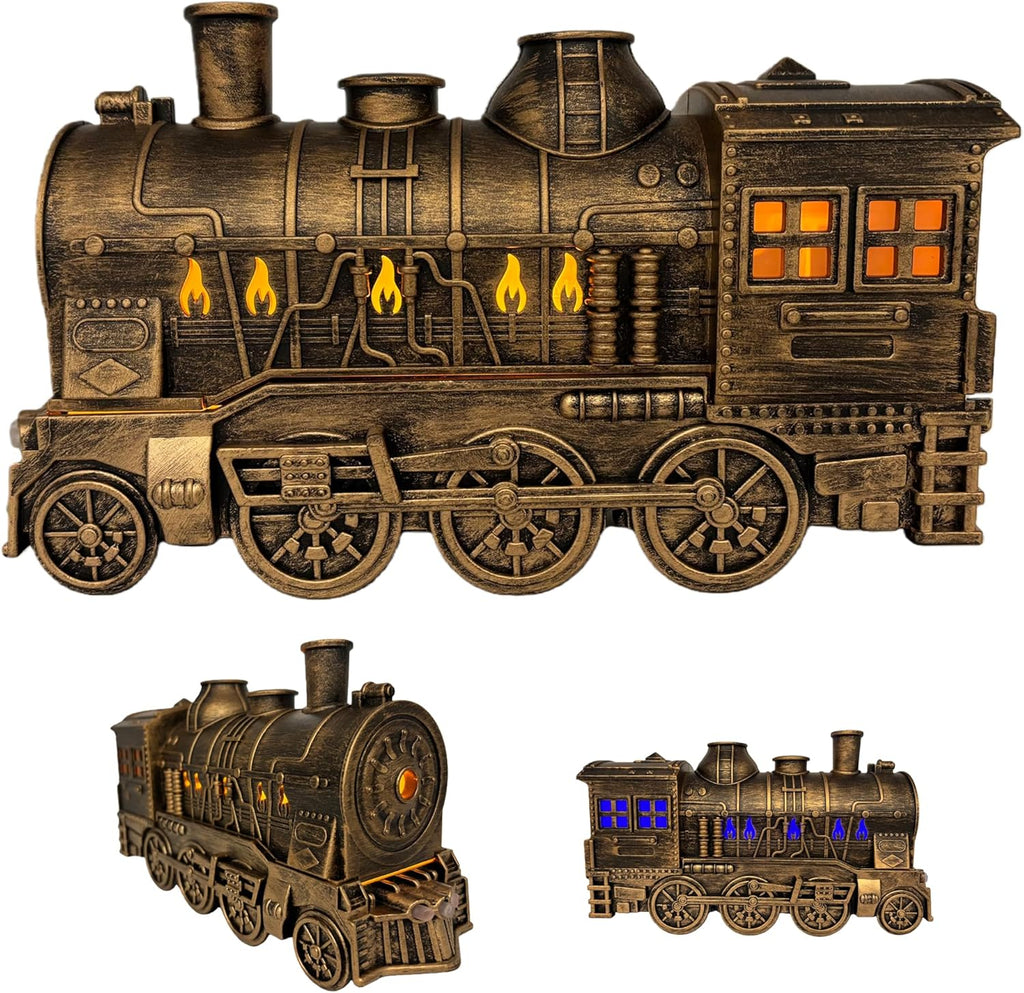 300ml Train Diffuser, Train-Shaped Humidifier, Vintage Steam-Style Diffuser with Remote Control, 2 Spray Modes & 2 Color Lights for Bedroom or Home Decor