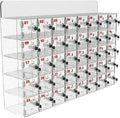 40 A Slots Cell Phone Locker Box, Clear Phone Storage, Acrylic Cell Phone Lock Box with Door Locks and Keys, Wall Mounted Cell Phones Cabinet for Office School Classroom Factory