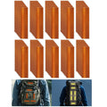 Non Fading Orange Reflective Stickers 1 inch X 4 inch, Outdoor Waterproof High Visibility Warning Safety Adhesive Reflector Tape (100 Pcs)