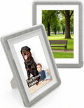 5x7 Picture Frame, Clear Acrylic Photo Frame with White Mat for 4x6 Photos, One-Piece Shatterproof Tool-Free Design, UV-Resistant Waterproof Tabletop Frame for Home Office Decor with 10-Year Warranty