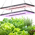 22" x 10" Grow Lights for Indoor Plants and Vegetables, Full Spectrum LED Growing Lamp for Indoor Garden Greenhouse - Features Two Smart Light Mode, 12~23H Timer - 2 Pack (2 in Series Black)