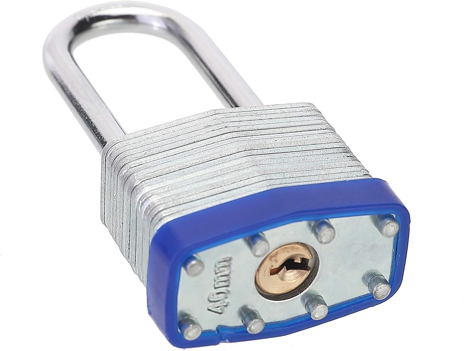 Lock, 1-9/16" (40mm) Laminated Keyed Padlocks，keyed Alike Locks, 2 inch Long Shackle Locks-Pack of 8