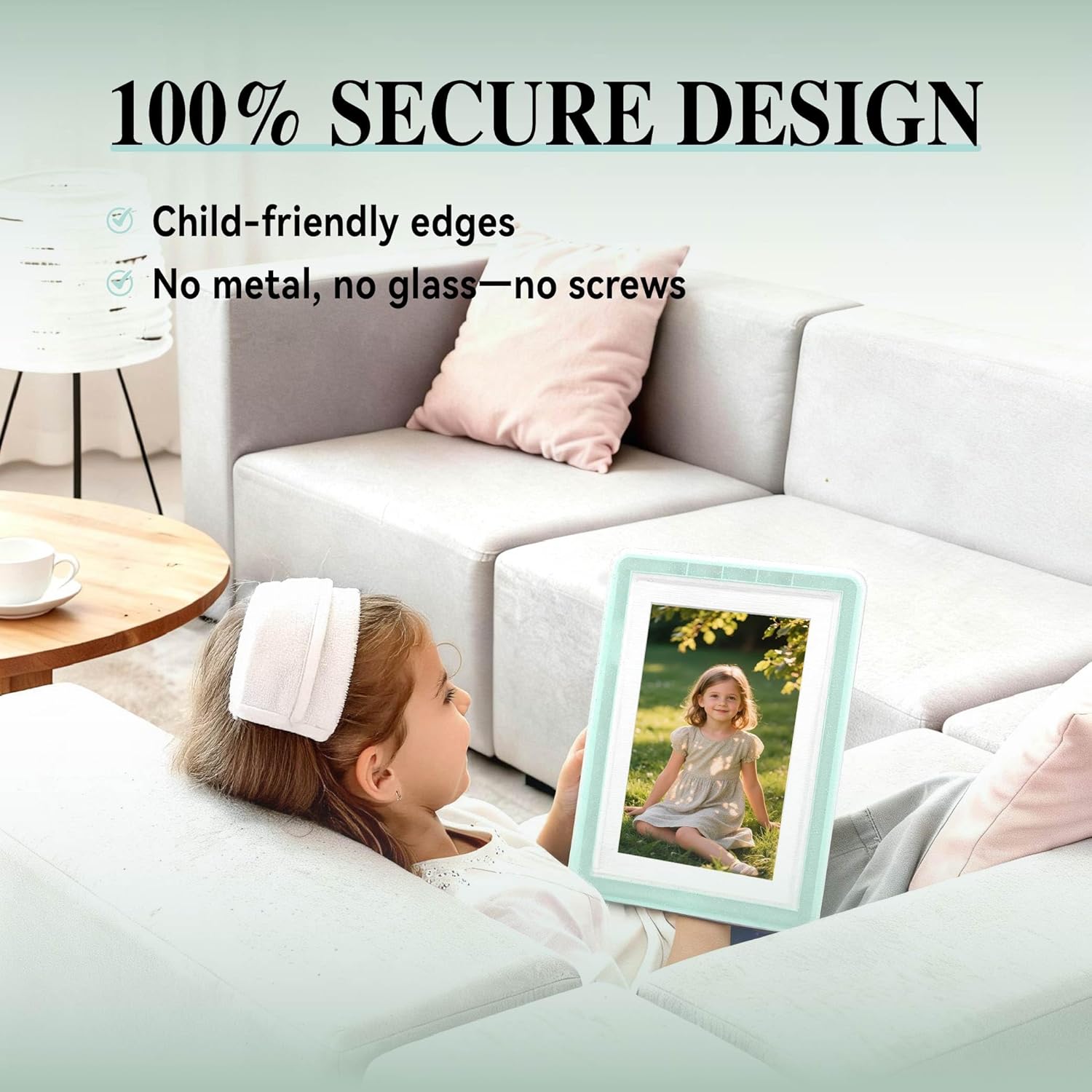 5x7 Picture Frame, Clear Acrylic Photo Frame with White Mat for 4x6 Photos, One-Piece Shatterproof Tool-Free Design, UV-Resistant Waterproof Tabletop Frame for Home Office Decor with 10-Year Warranty