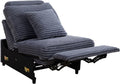 LEVNARY Modular Power Recliner Chair, Faux Rabbit Fur Upholstered Single Seat with Electric Lift Function, Compatible with Modular Sofa System (Gray)