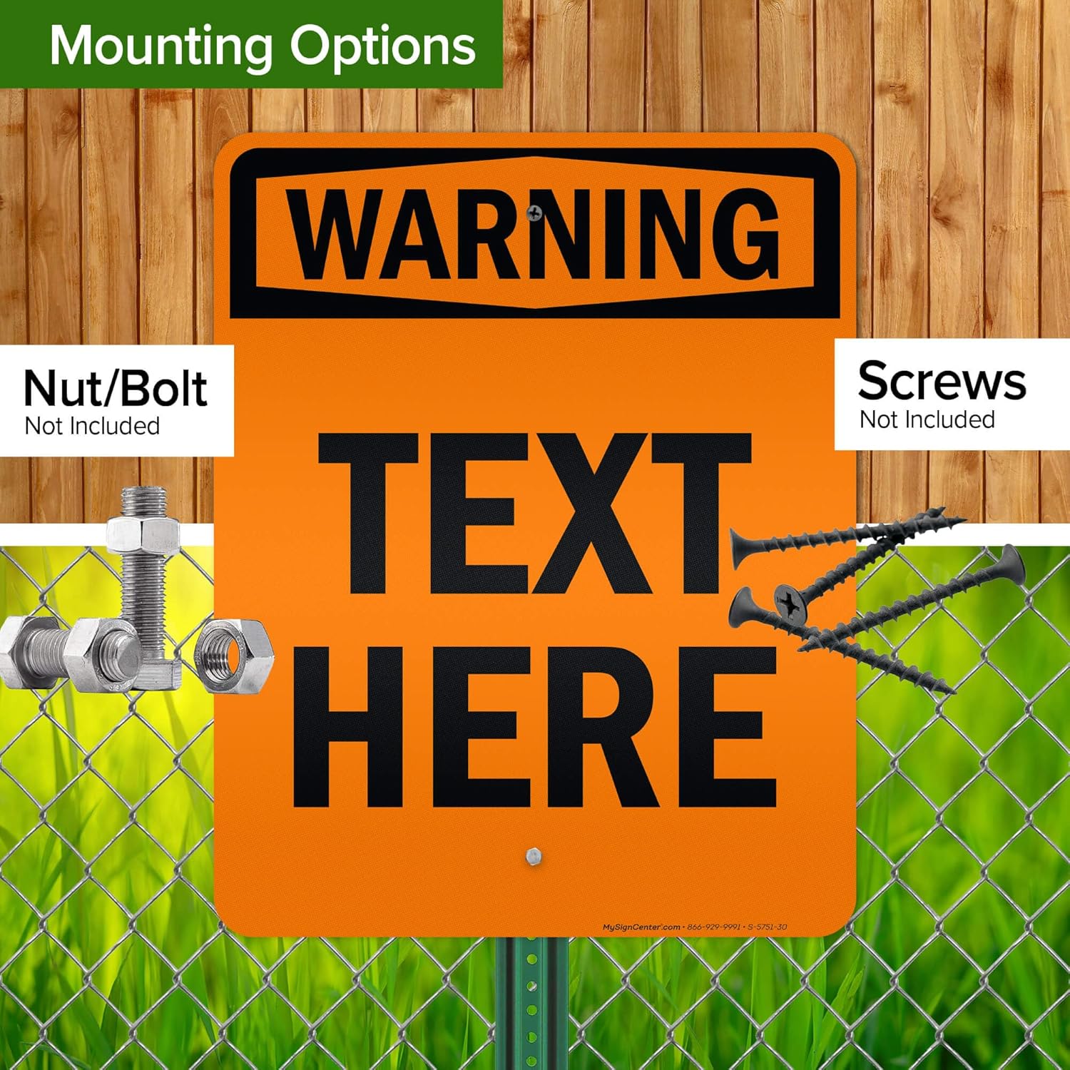 Custom warning Sign, OSHA Sign, 24x30 Inches, 3M EGP Reflective, Rust Free .080 Aluminum, Fade Resistant, Made in USA by My Sign Center