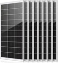 150W 8pack 1200 Watt Solar Panels Monocrystalline Cell High-Efficiency PV Module, Solar Panels for Homes Camping RV Battery Boat Caravan and Other Off-Grid System