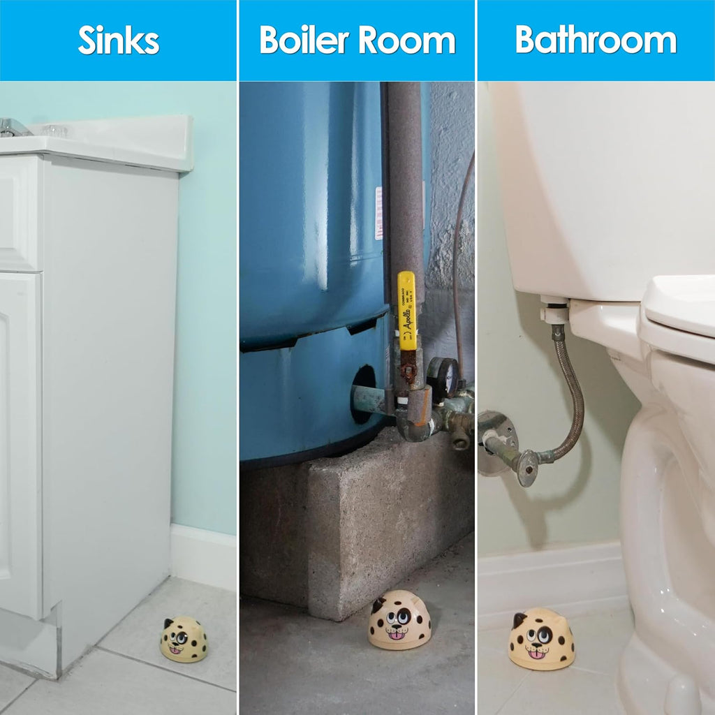Water Leak Puppy Monitoring Sensor with Alarm 1 Pack - Electronic Flood Detector for Kitchen & Basement- Detects as Little as 1/32" of Liquid- Overflow Alert Beeps Loudly- XMAS Gift for New Homeowners