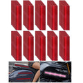 Non Fading Red Reflective Stickers 1 inch X 4 inch, Outdoor Waterproof High Visibility Warning Safety Adhesive Reflector Tape (100 Pcs)