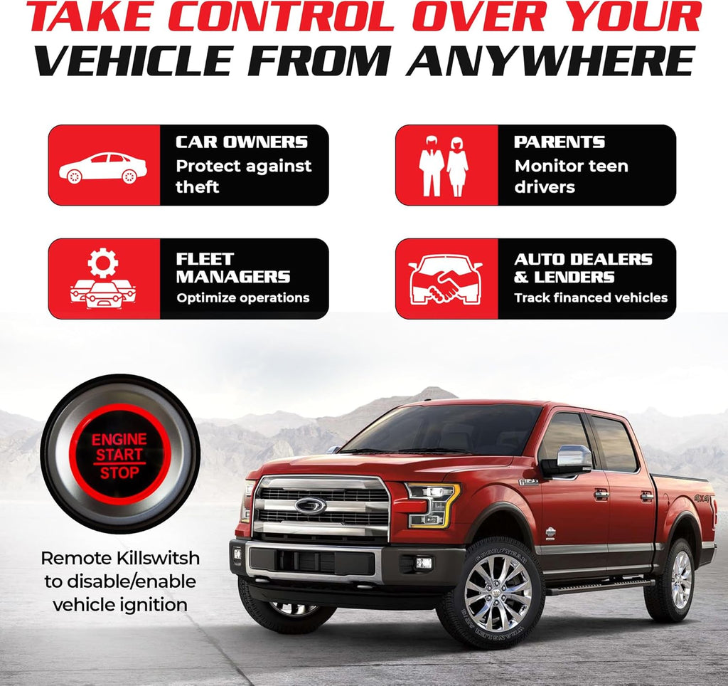 Spy Spot GV53MG Hard Wire Kill Switch GPS Vehicle Tracker - 4G Remotely Disable The Ignition from Any Location, Locator Tracking Device, US, CA, MX Coverage, Subscription Required