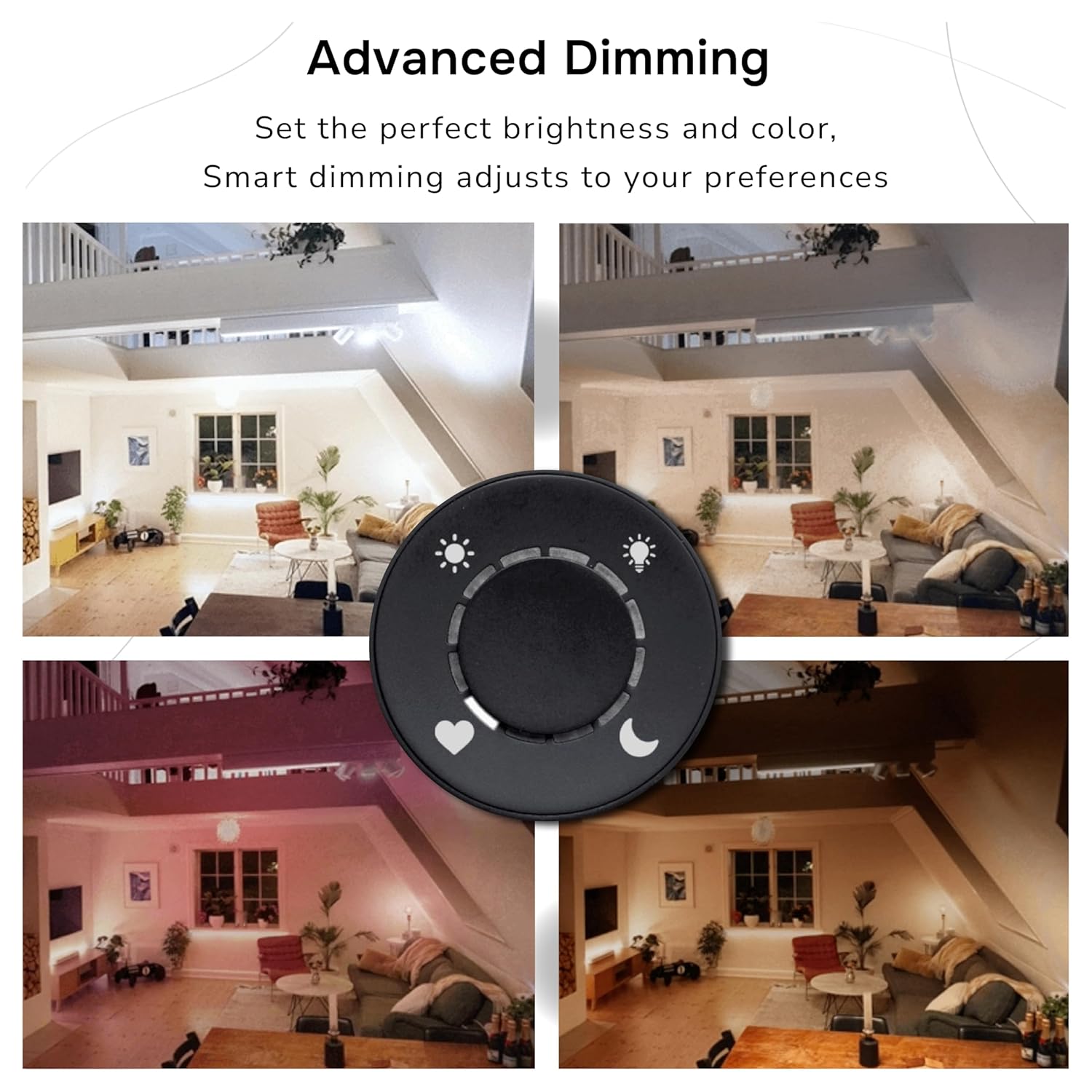 Flic Twist | Smart Home Controller | Works with Matter, Alexa, SmartThings Through Any Flic Hub (White)
