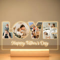 Custom Picture Frame with Photo, Customized Picture Frames with Night Light, Personalized Photo Frame, Personalized Valentines Day Gifts for Dad