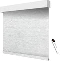 Smart Motorized Blinds – 100% Blackout Roller Shades with Remote, Alexa/Google Home/Siri Control, Matter Compatible, Wireless Rechargeable Battery, Custom Sizes for Windows & Sliding Doors