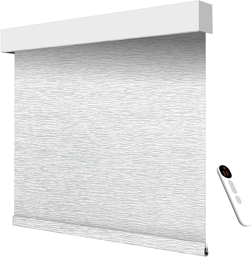 Smart Motorized Blinds – 70% Blackout Roller Shades with Remote, Alexa/Google Home/Siri Control, Matter Compatible, Wireless Rechargeable Battery, Custom Sizes for Windows & Sliding Doors