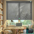 Yoolax Motorized Blinds with Remote, Light Filtering Smart Blinds Compatible with Alexa Google Home, Automatic Roller Shades for Indoor Windows Living Room, Custom Size (Cool Gray)