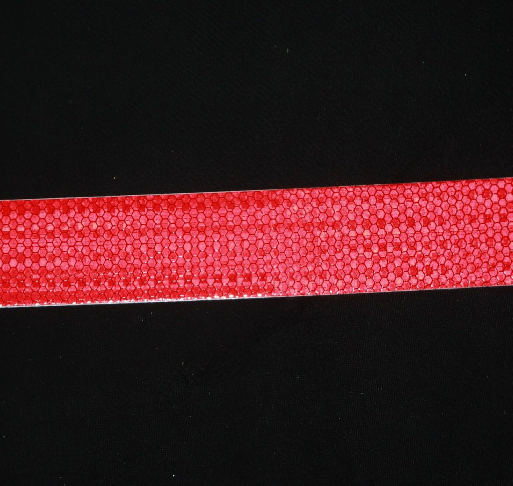 Red Reflective Tape Outdoor Waterproof 1 inch Wide, High Visibility Warning Industrial Marking Tape, Safety Stickers (68 feet,5 Rolls)