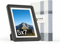 1-Pack 5x7 Black Picture Frame, Clear Acrylic Photo Frame with White Mat for 4x6 Photos, One-Piece Shatterproof & Tool-Free Design, UV-Resistant Waterproof Tabletop Frame for Home Office Decor