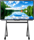 Shiarffe R9 Smart Board with Stand 4K Interactive Whiteboard EDLA-Certified All-in-One Touchscreen Digital Display Built-in 50MP AI Camera Mics and 60W Speaker for Classrom Hybrid Work