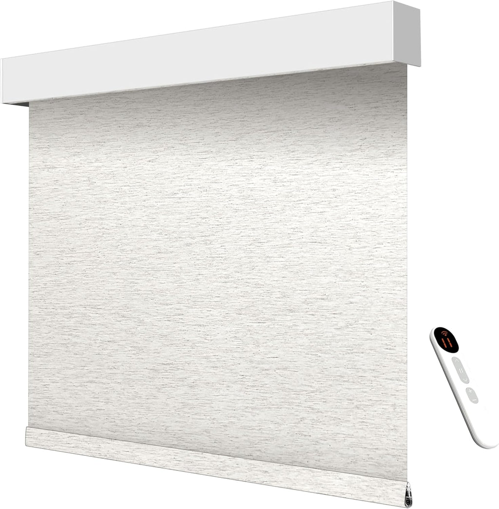 Smart Motorized Blinds – 70% Blackout Roller Shades with Remote, Alexa/Google Home/Siri Control, Matter Compatible, Wireless Rechargeable Battery, Custom Sizes for Windows & Sliding Doors