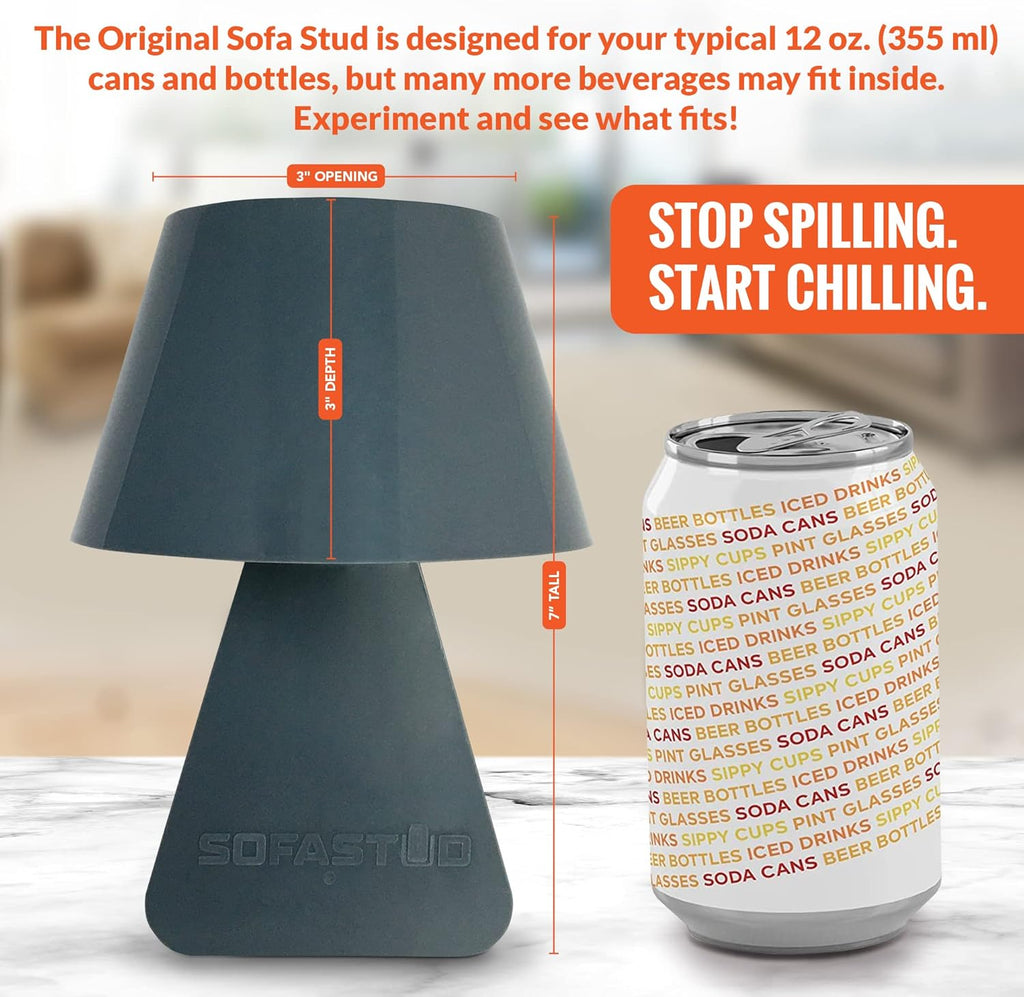 Original Couch Cup Holder - Spill Proof, Convenient, & Versatile Drink Coaster Molded from BPA Free, Impact Resistant, Durable Plastic That Fits Cans, Cups, Bottles & More