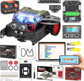 WhalesBot Rocky Smart Robot Car Coding & Remote Control Kit for Kids 8-16, STEM, Modular/Scratch/Python/C Programming, Educational Engineering Science Toy Set