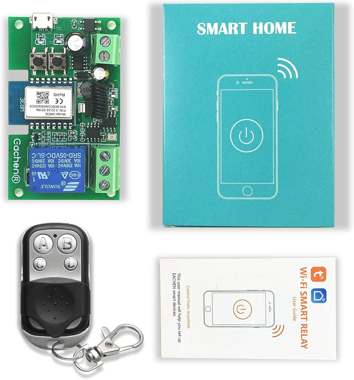 WiFi Inching/Selflocking Relay Modules WiFi Momentary Switch with 433 MHz RF Remote Control(Tuya SmartLife APP)